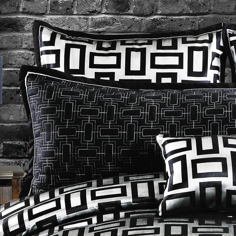 Riverbrook Home Elegant Collection Comforter Set, King, Kacy - Graphite/Black, 5-Piece Set - Image 4